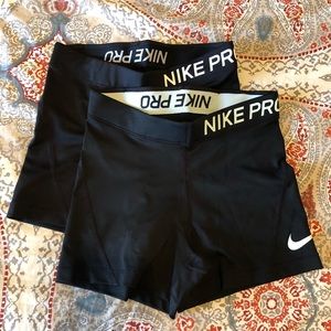 Two pairs of Nike Pro Dri-Fit Shorts - XS